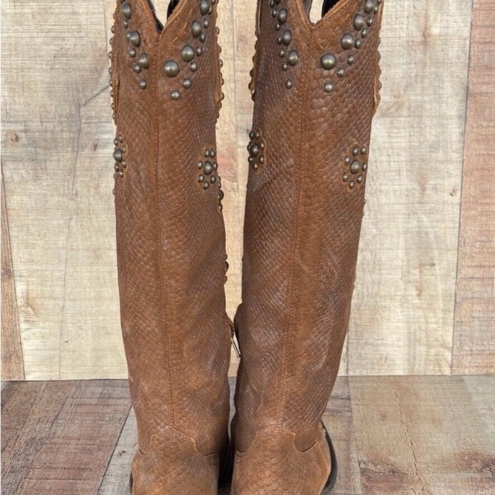Old Gringo Boots Savannah Dance Brown Studded Sundance Size 7.5 B - Picture 4 of 15